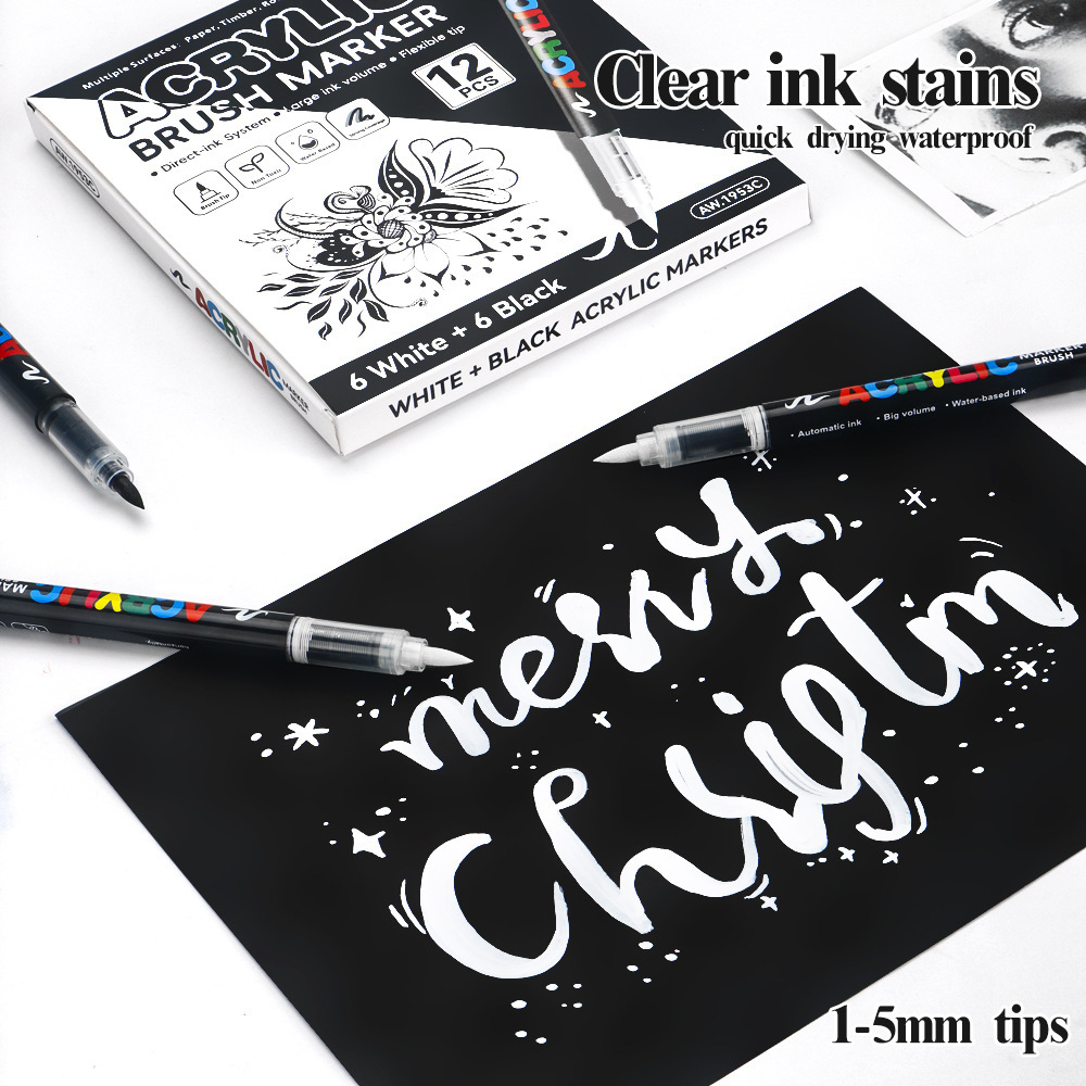 12 шт. черный/белый акриловый  – обзор и цена Copic Marker Sketch